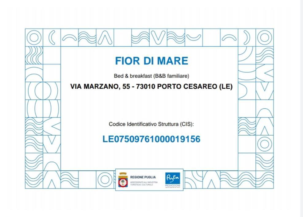 B&B Fior Di Mare Porto Cesareo Exterior photo